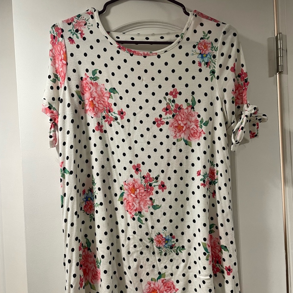 Floral Polka Dot Women's Top